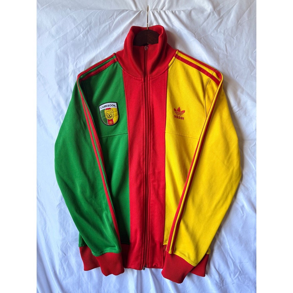 Adidas Originals Cameroon Track Jacket Green Yellow Red Soccer Full Zip Mens S